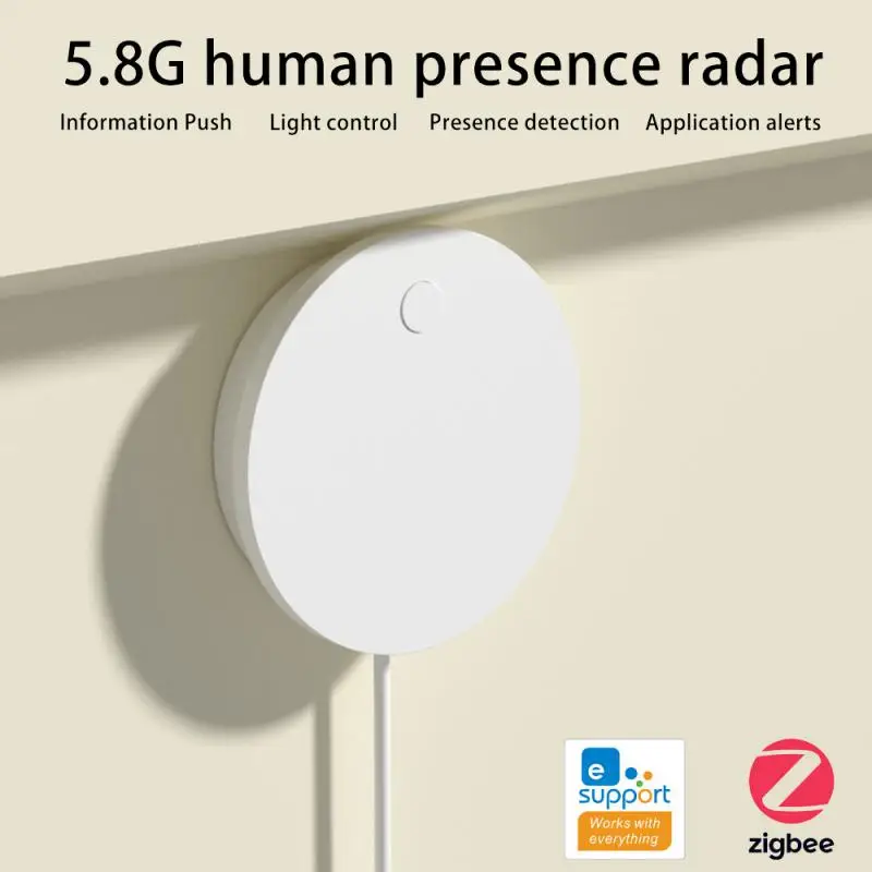 Zigbee Human Presence Sensor Millimeter Wave Radar PIR Montion Sensor Smart Home Security Protection eWelink APP Monitoring