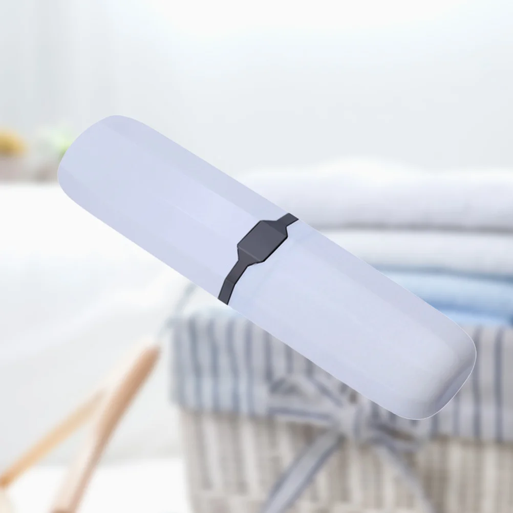 1 قطعة علبة فرشاة الأسنان صندوق تخزين محمول حامل سفر بلاستيكي ممتاز لرحلات العمل الاستخدام اليومي حاوية أنبوبية خفيفة الوزن