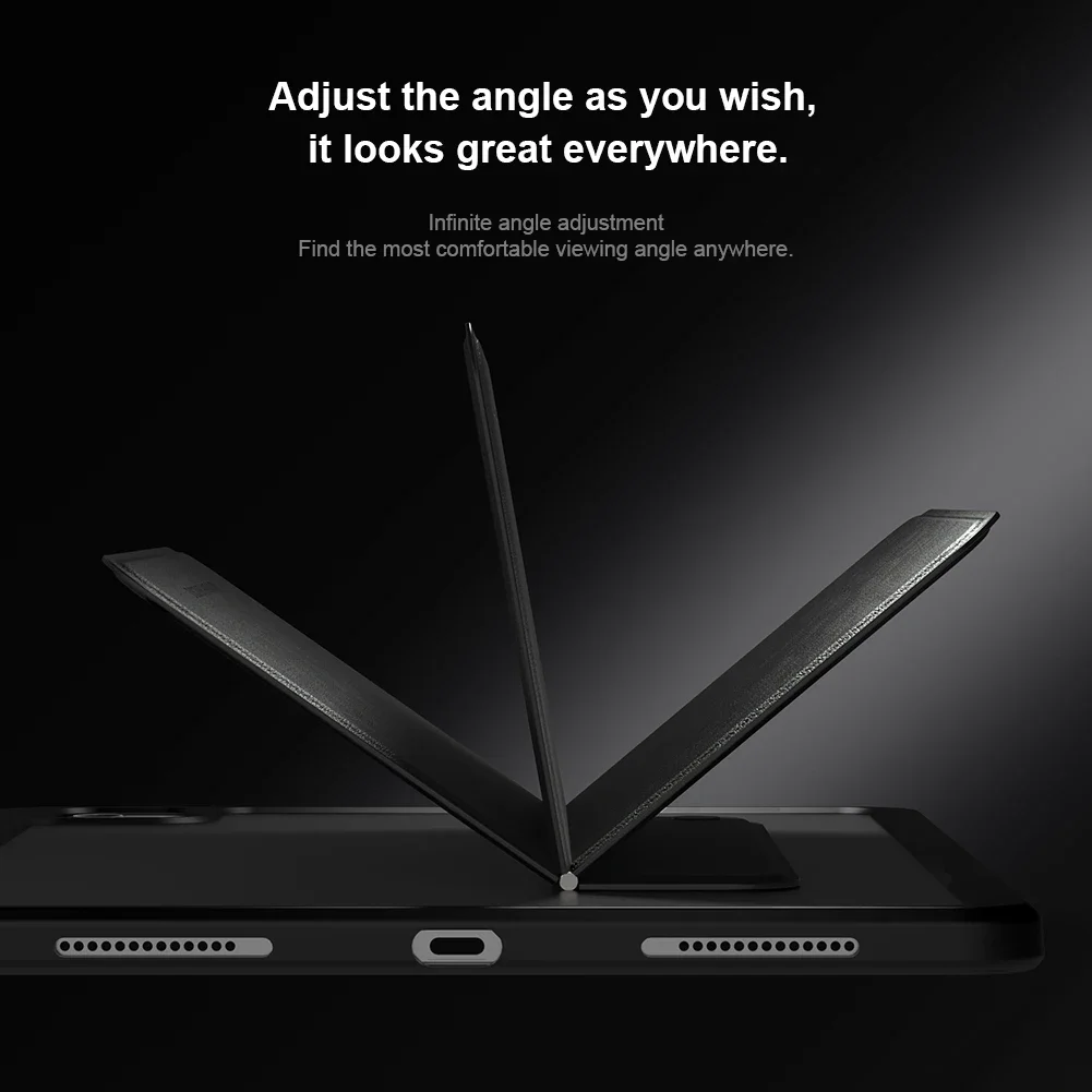 حامل iPad اللوحي NIllkin لأجهزة الأجهزة اللوحية المحمولة مقاس 9.7-11 بوصة، قاعدة جلدية ممتازة قابلة للتعديل