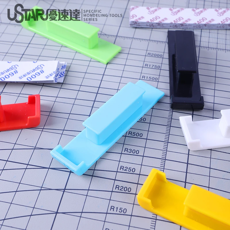 Assembled model grinding tools Handheld sanding board Smoothing surface Free sandpaper 20pcs For Part grinding and trimming