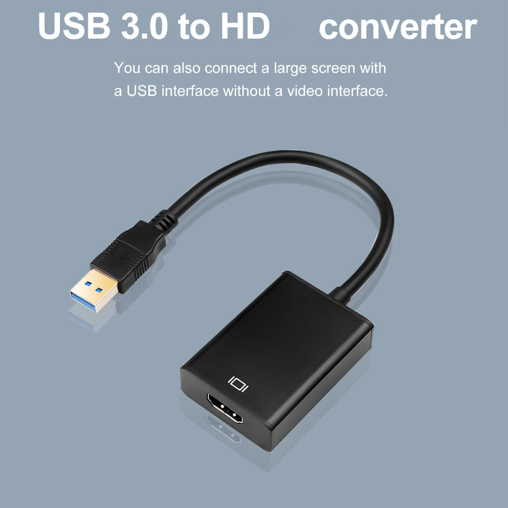 1080P 60 Гц HD портативный USB 3,0 в HDMI-совместимый Аудио Видео адаптер преобразователь кабель высокая скорость 5 Гбит/с для Windows 7/8/10 ПК