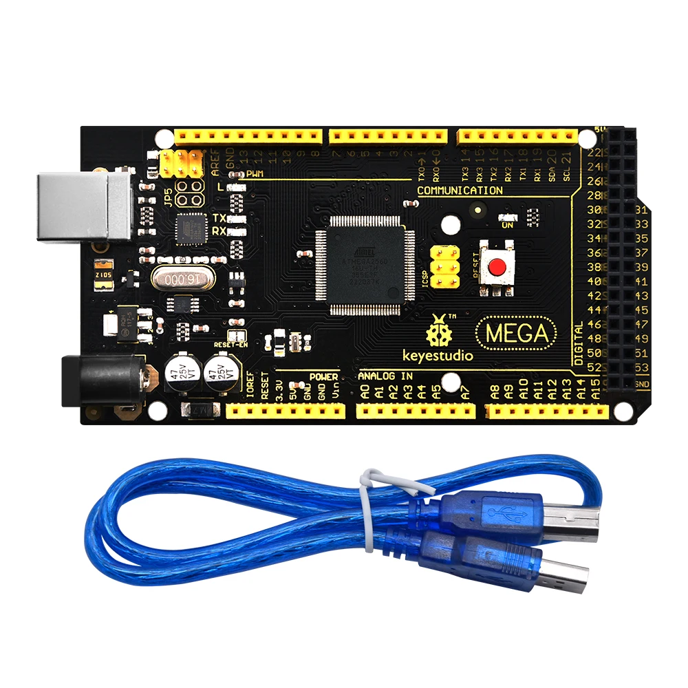 Keyestudio Mega Development 2560 R3 Board+ USB Cable+Manual Compatible With ARDUINO MEGA 2560 REV3.