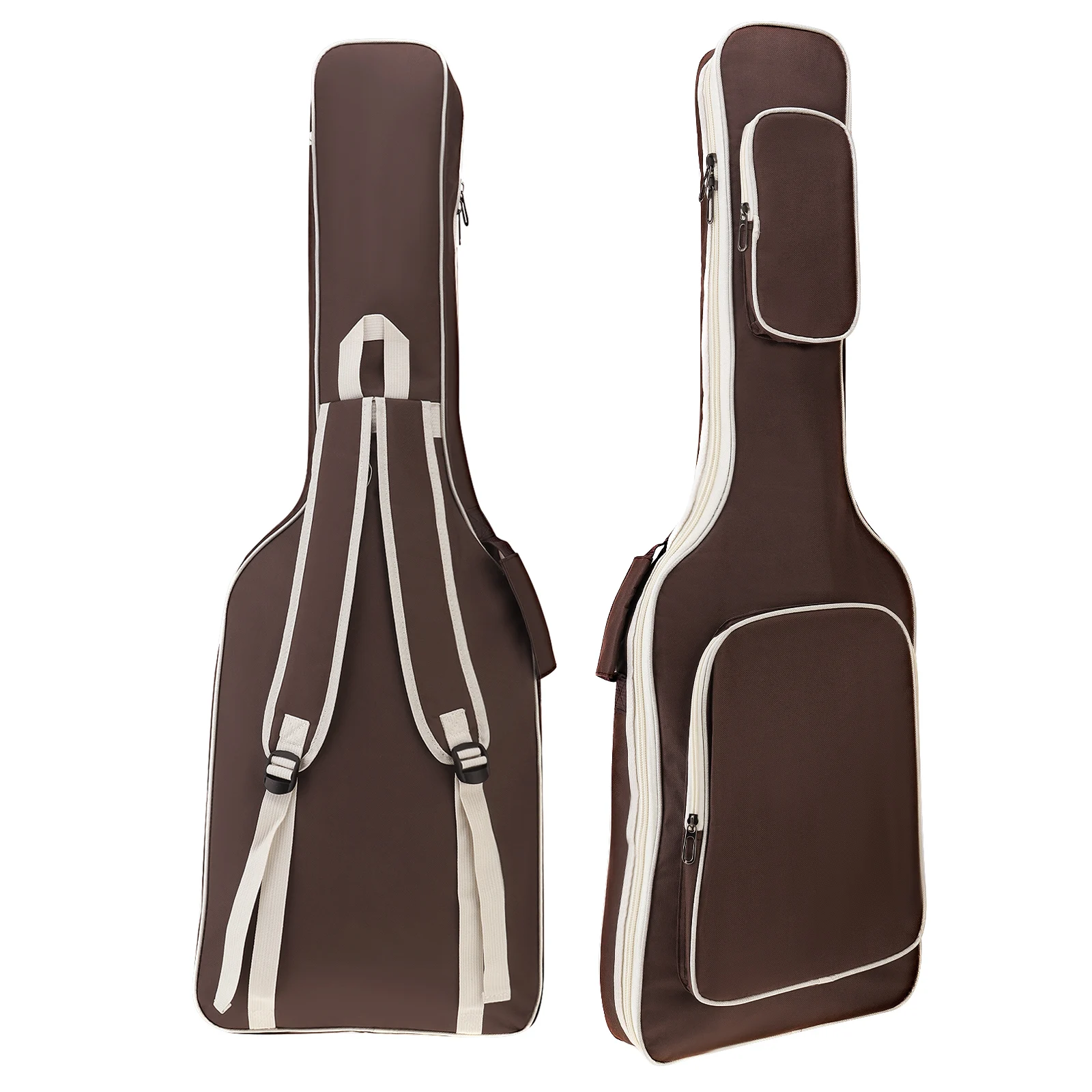 39-48 Zoll Oxford Stoff Pad 8-10mm Baumwolle Verdickung Doppel Riemen E-gitarre E-bass Fall, wasserdichte Abdeckung Rucksack – Detail 13