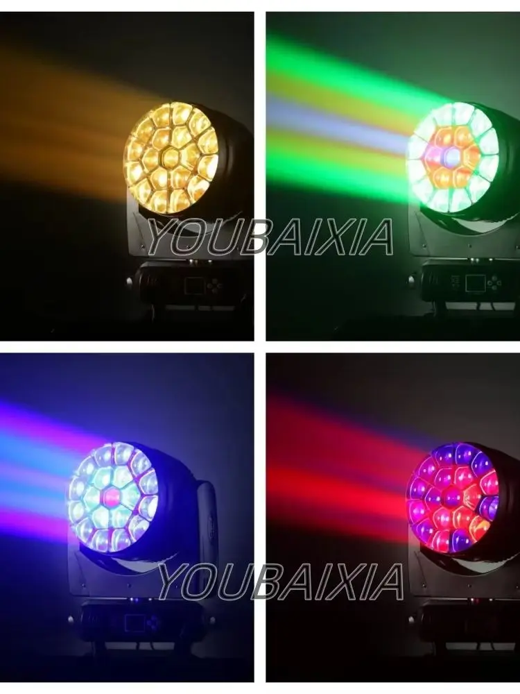 1/2PCS Bee Eye 19X40W Zoom Wash Moving Head Lichter DMX512 DJ Beam Disco Party RGBW LED Fokussierbare Bühnenausrüstung