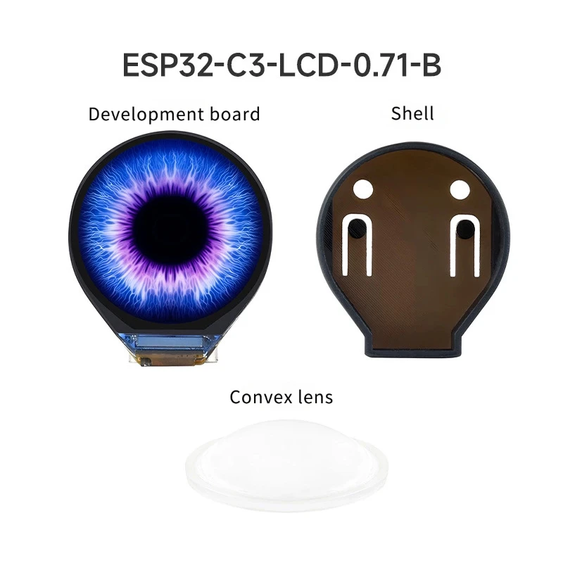 ESP32-C3 0.71 inch Round IPS LCD Development Board DIY Electronic Eyes AI Simulation Eye for Arduino IDE Watches Develop Board