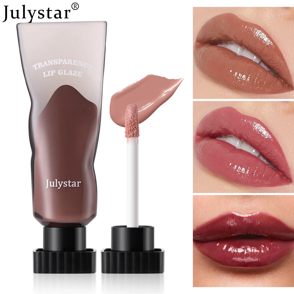 JULYSTAR 8 colors lip moisturizing hydration lipstick lip gloss mirror water light lasting easy to color hose lip glaze