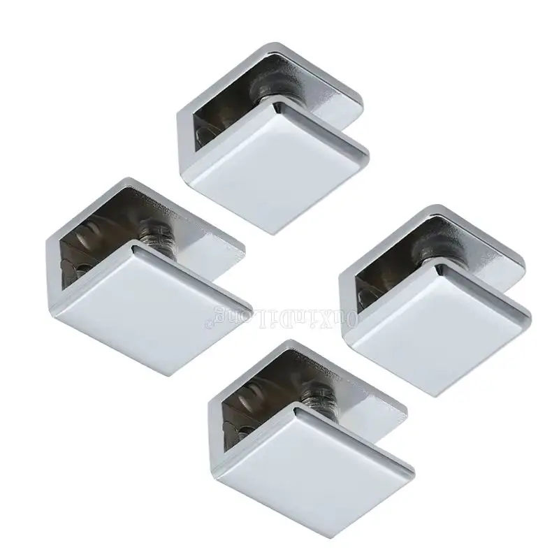 

Фирменная Новинка, 4 шт., утолщенные стеклянные зажимы из твердого цинкового сплава, акриловая доска, стеклянные полки, держатель, опорные кронштейны для 5 ~ 12 мм, без сверления