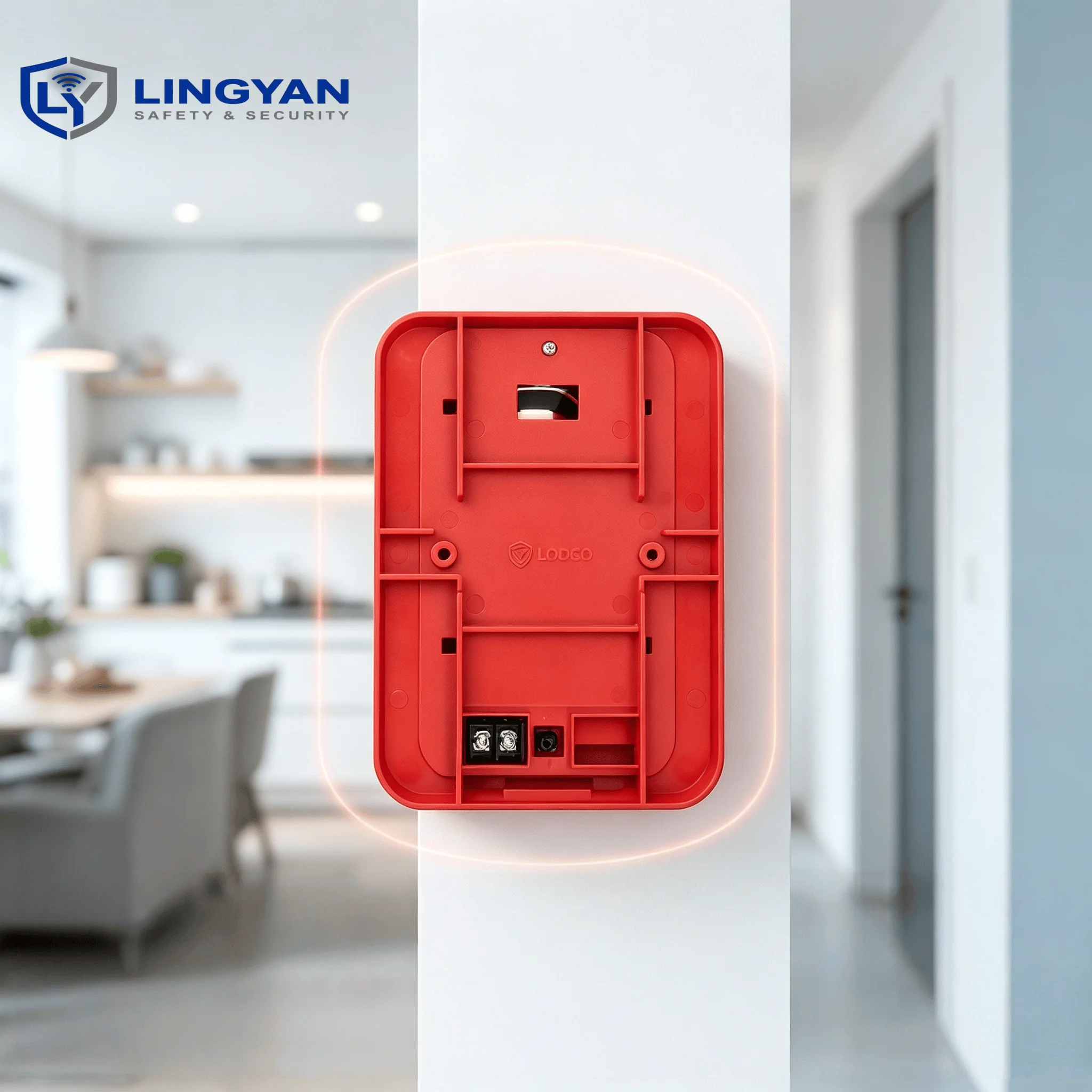Commercial Building Fire Protection Equipment 120dB LED Strobe Siren Horn Dual 12V/24V 3 Adjustable Alarm Tones