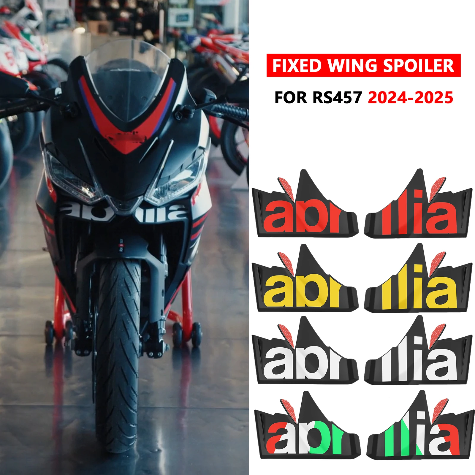 

For RS457 rs 457 2024 2025 new accessories motorcycle downforce plate front spoiler aerodynamic kit front fairing