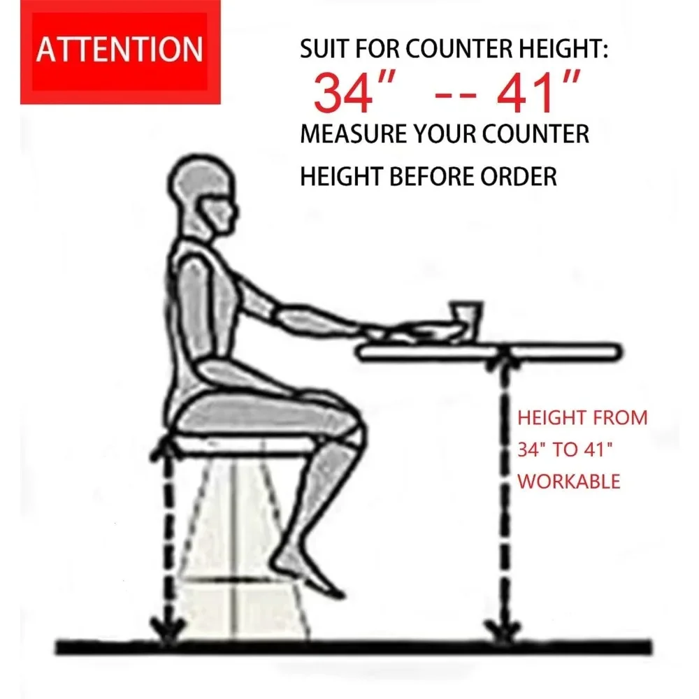 Juego de 2 taburetes dorados con altura de mostrador, asientos y reposapiés de cuero, taburetes de bar blancos de 26 pulgadas