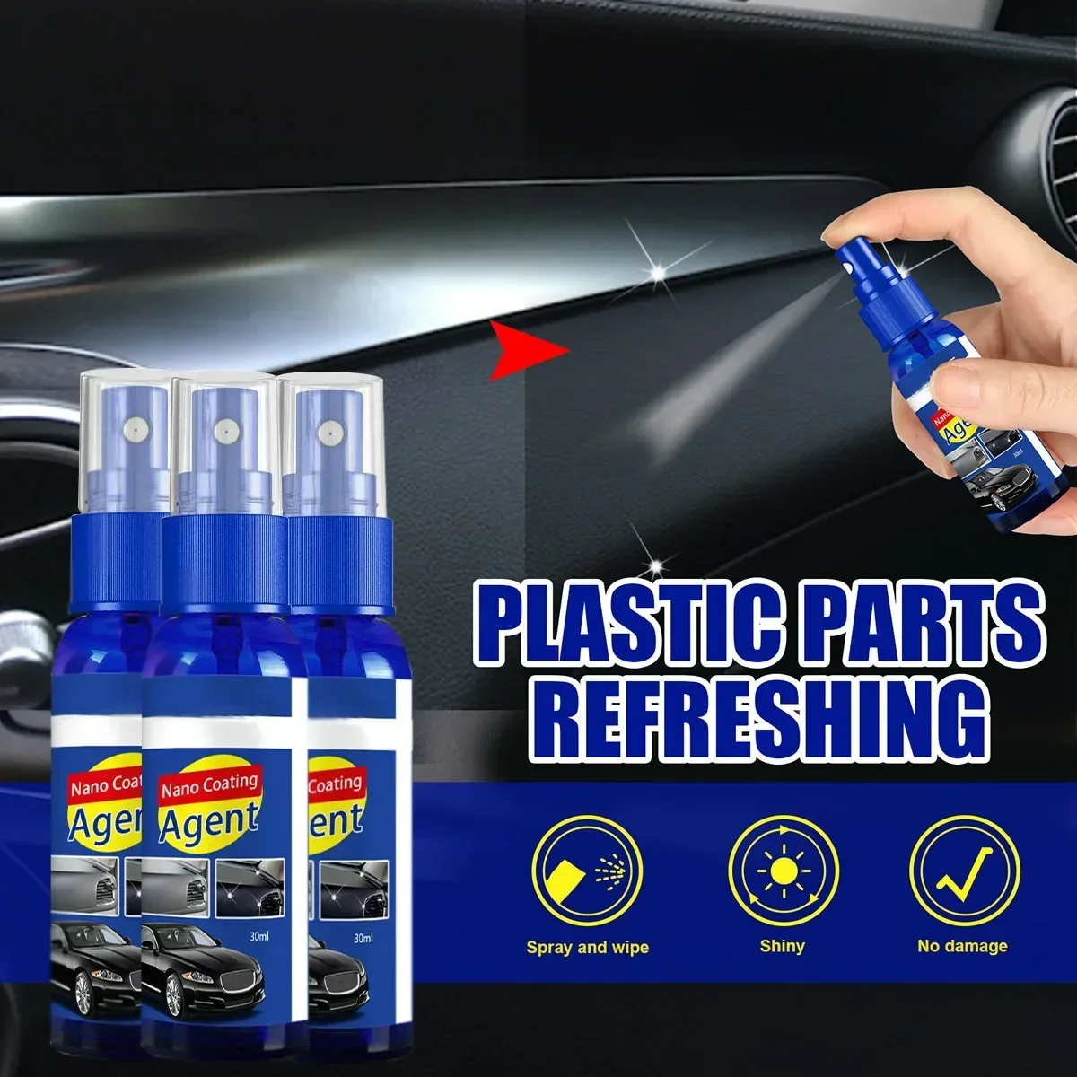 Plastic Restorer Back To Black Gloss Car Cleaning Products Auto Polish And Repair Coating Renovator For Car Detailing