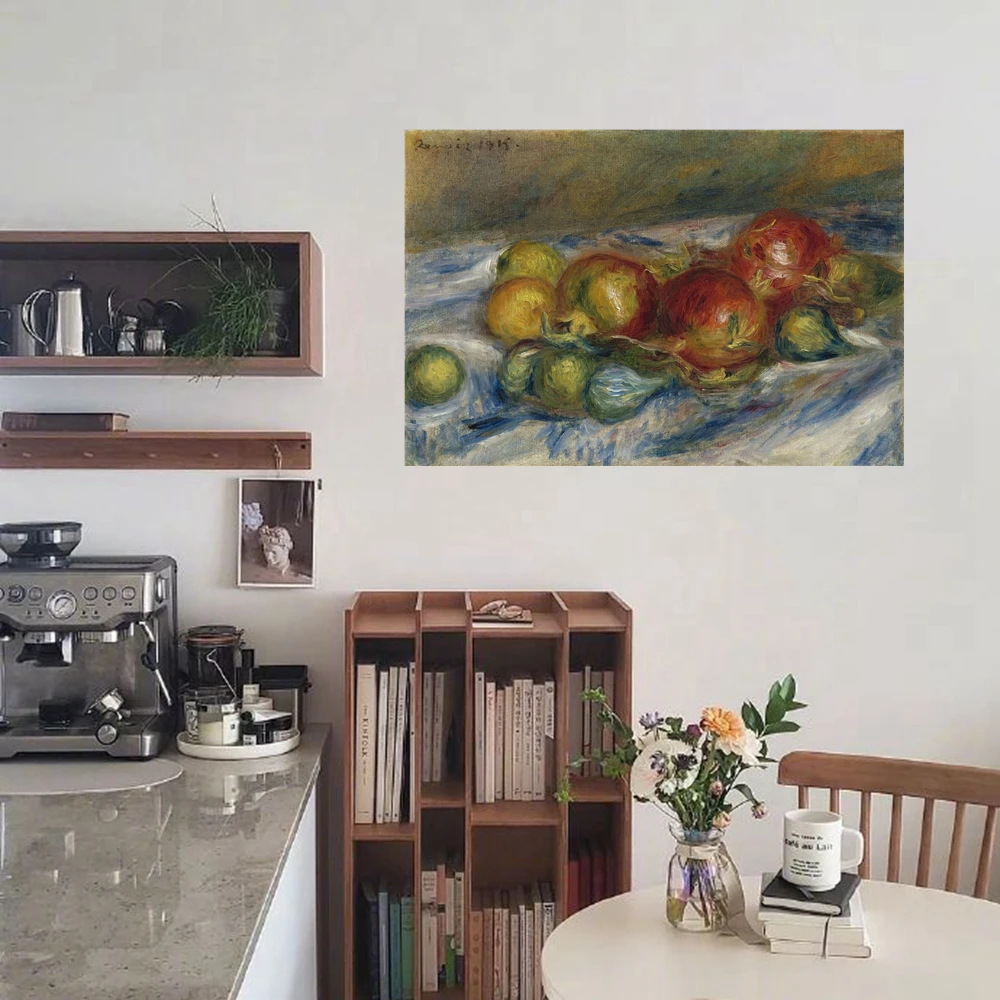 Pierre Auguste Renoir Replica Still Life with Figs and Granates Painting Canvas Print Picture for Dining Room Drop Shipping