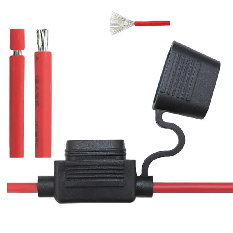 16/14/12/10AWG Waterproof Auto Fuse Holder Mini Small Medium Car Blade Fuse Wire Cable 10A 20A 30A 50A Fuse Power Socket .C5