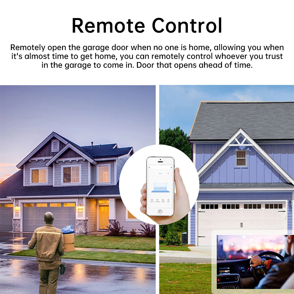 Tuya-Sensor inteligente para abrir portas de garagem, WiFi, abridor, controle remoto, 3000W, CA, 100-240V, Smart Life, Tuya