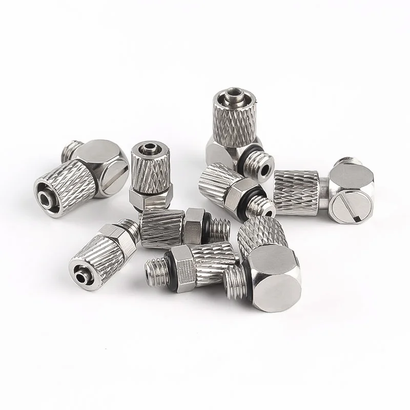 1Pcs Male Thread M3 M4 M5 M6 Air Tube 3mm 4mm 6mm OD Mini Pneumatic Pipe Connector Screw Through Quick Fitting Fast Twist Joint