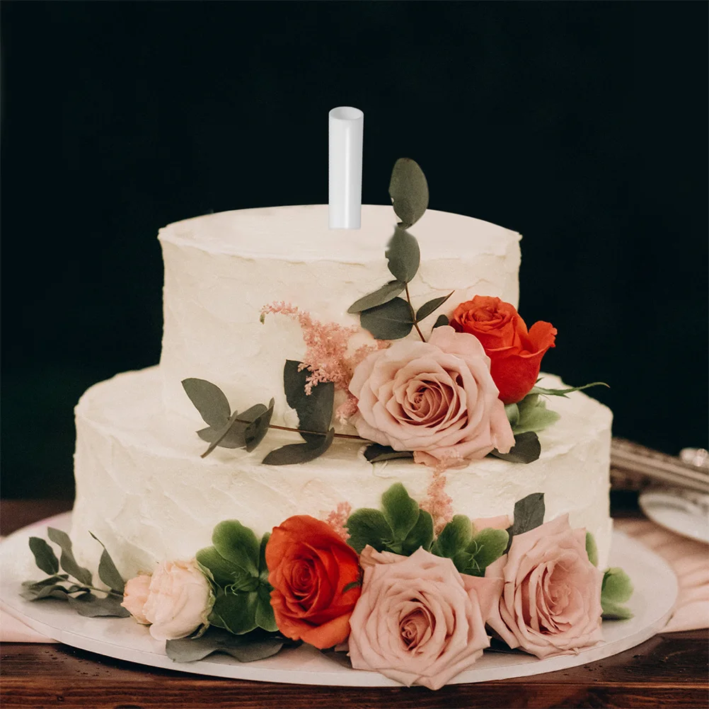 

24pcs Support Dowels White Plastic Layered Structure Stacking Pins Wedding Cake Dowels for Wedding Birthday Celebrations