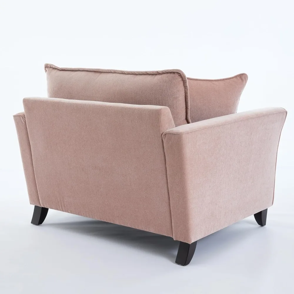 Sedia da lettura oversize in ciniglia Merax con 2 cuscini, poltrona moderna per divano a nuvola singola per comodi posti angolari