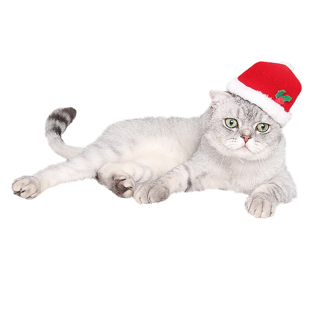 

Pet Hat Christmas Ball Design Puppy Cat Party Wear Soft Dog Cosplay Hat For Small Pets Masquerade Photo Prop