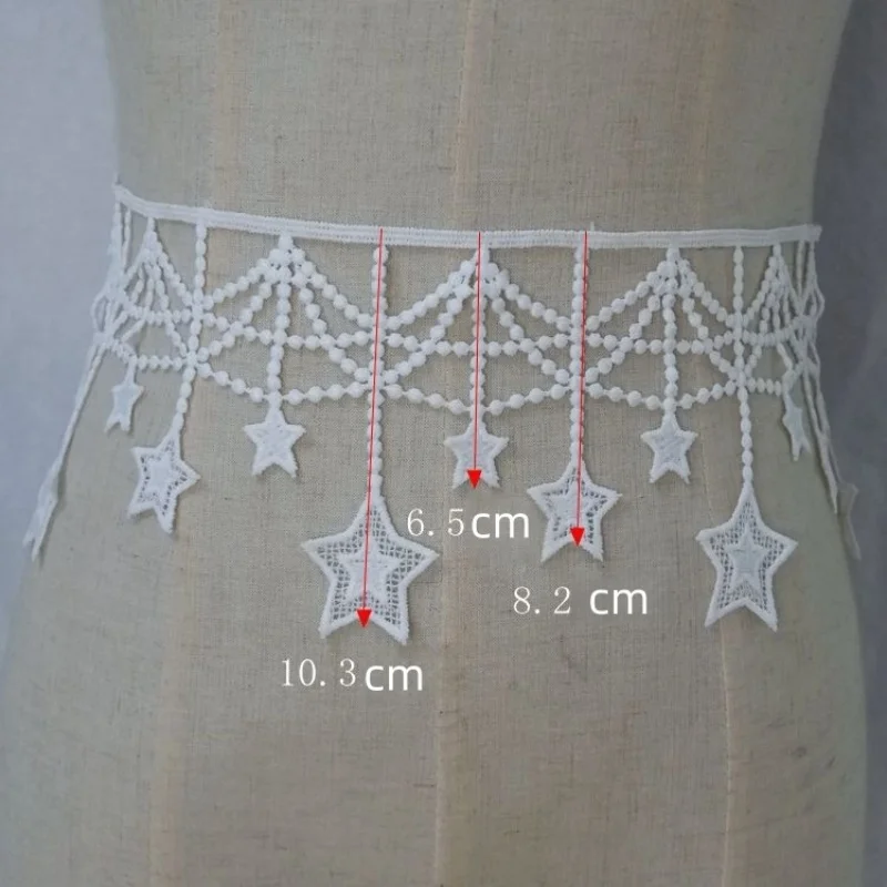 1 yards black/ivory/gold lace trim,star embroidered lace,lace trim for bridal veil,lace for DIY dress