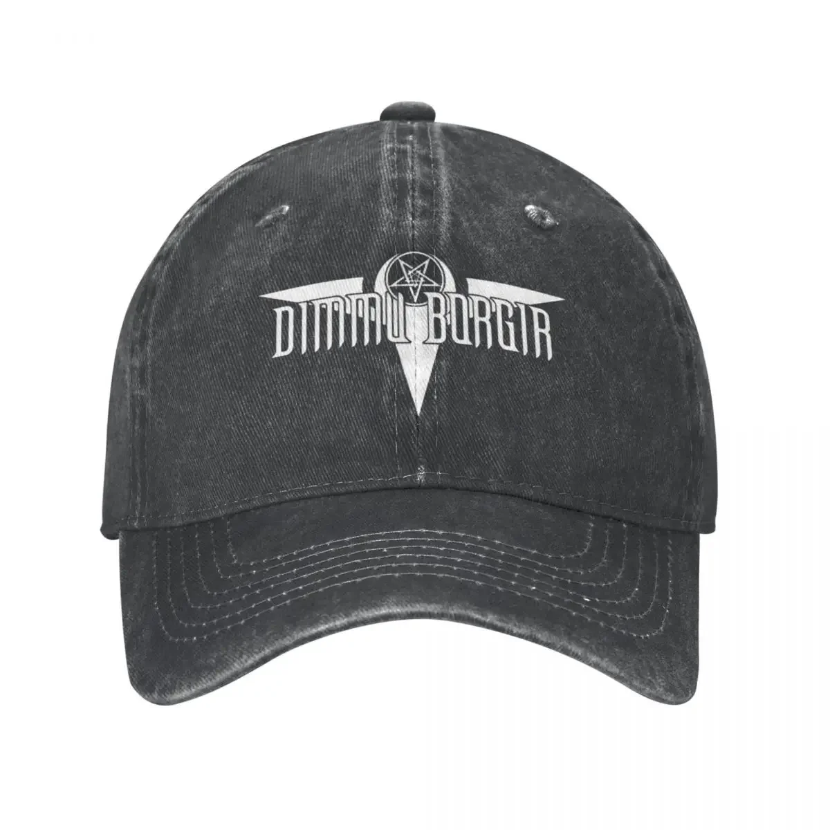 

Vintage Dimmu Borgir Logo Hat Unisex Distressed Washed Casquette Dad Hat Symphonic Black Metal Orchestra Outdoor Summer Hats Cap