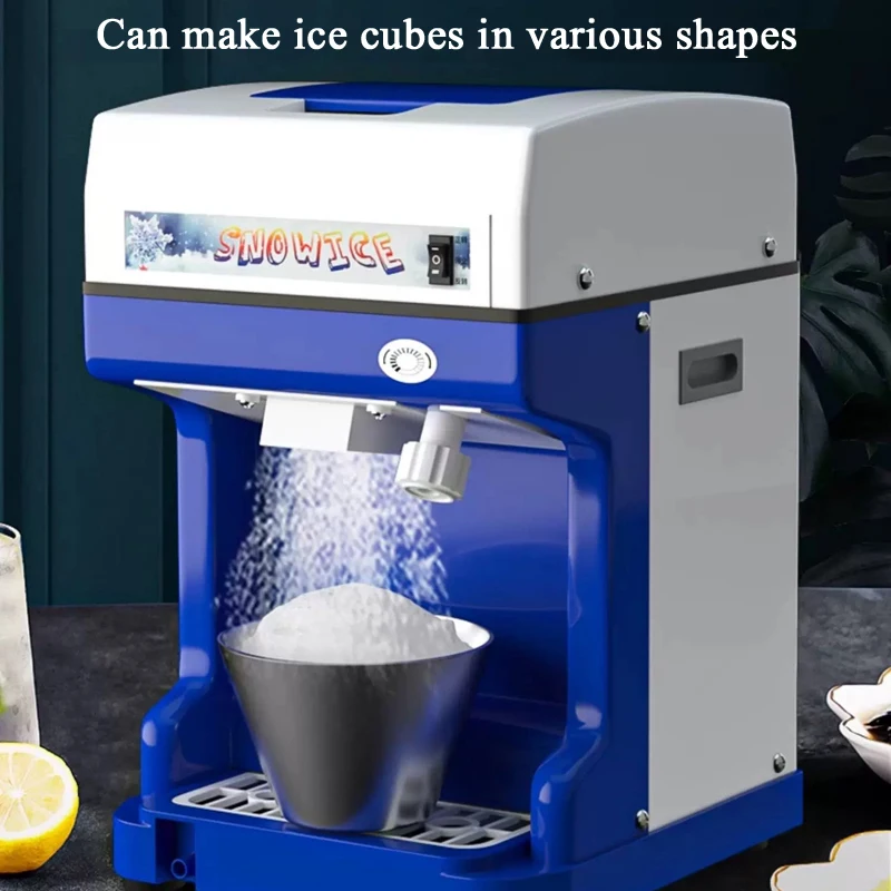 Máquina de granización de hielo y cubos eléctricos, picadora comercial de conos de nieve de 226 Kg/H, trituradora de granizado para el hogar, licuadora, fabricante de escamas