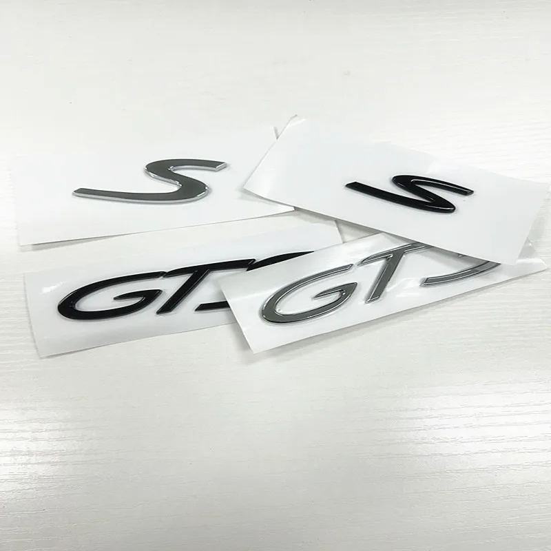 New Design Letter Rear Trunk Emblem Logo Badge for Taycan Cayenne Panamera Carrera Macan Cayman 911 targa 4 GT3 RS Top Quaulity