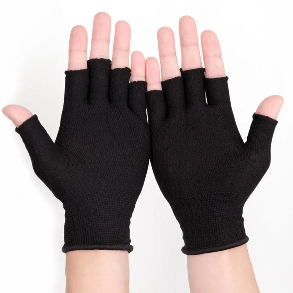 Guantes de tres dedos para hombre y mujer, manoplas deportivas de seda de hielo con pantalla táctil, ideal para llevar en actividades de ciclismo