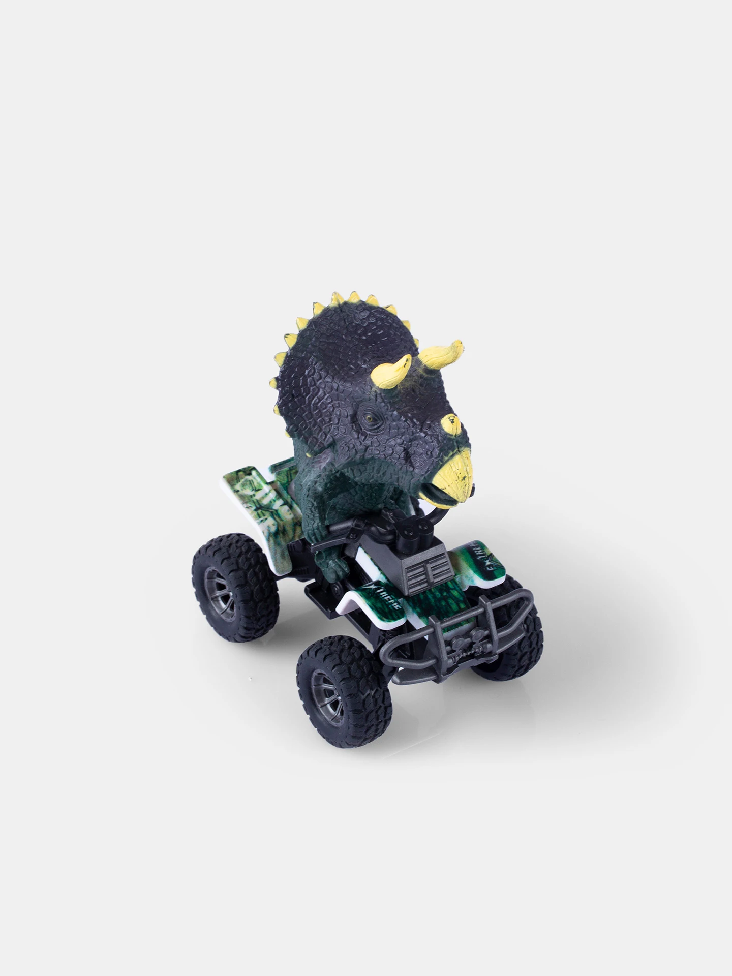 Bored to look at the triceratops inertial dinosaur pullback toy car green that can ride an off-road vehicle