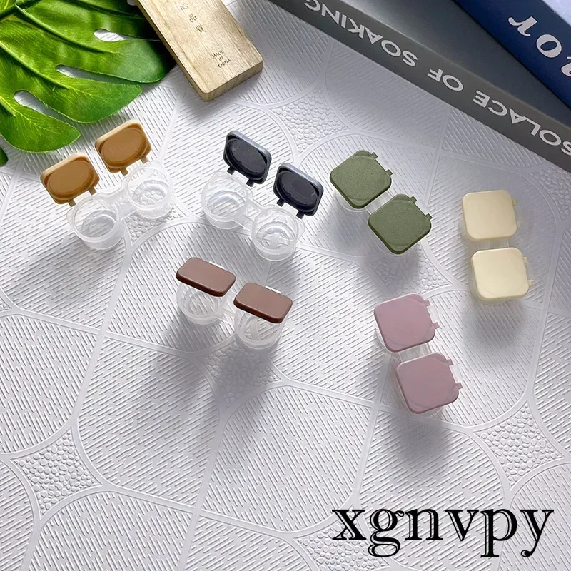 Xgnvpy-Étui pour lentilles de contact compactes, support de presse simple et à la mode, ensemble jumeau de compagnon coloré