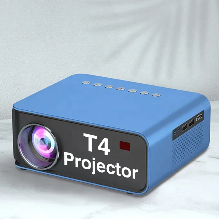 

Wholesale T4 Mini Portable Projector Home Theater 1080P Resolution WIFI Wireless Remote Control Projector