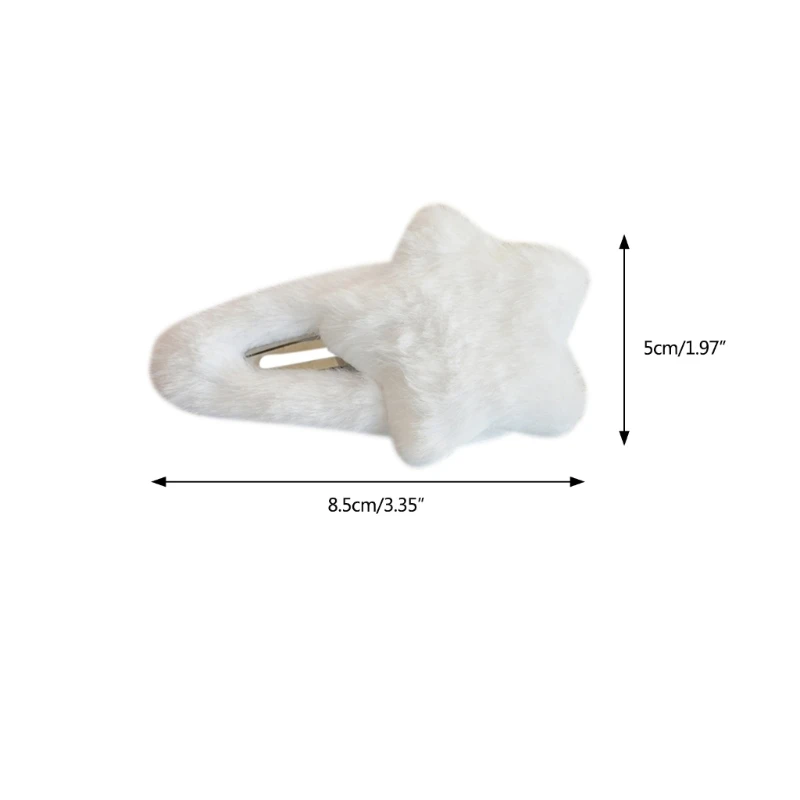 Симпатичная заколка для челки Y2K, украшения, мини-шпилька со звездой для женщин и девочек, пушистая, Прямая поставка
