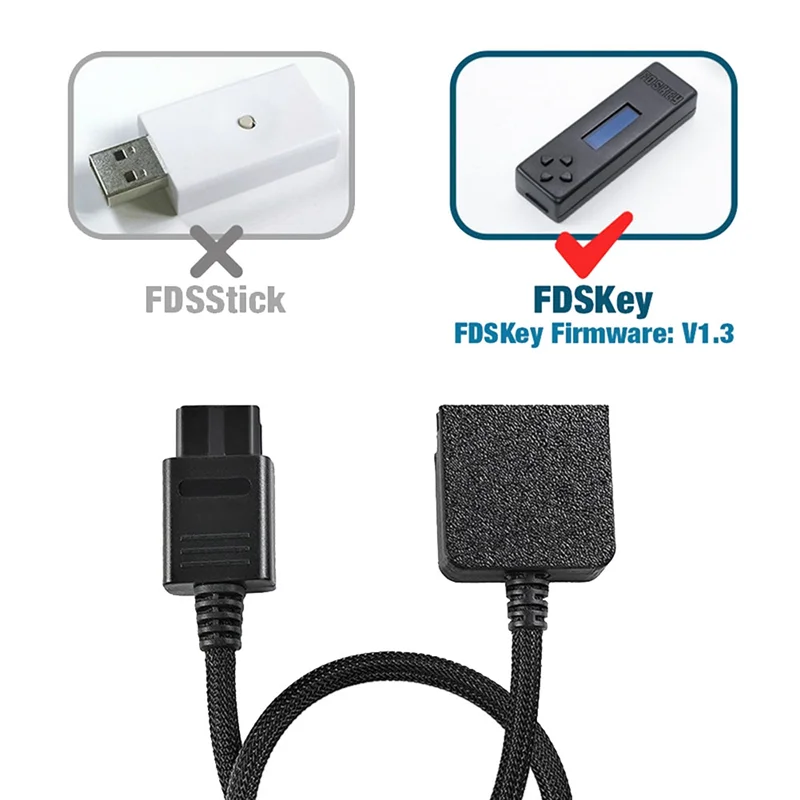 Y17A For Fdskey Disk System Drive Emulator+Cable Adapter+4GB Card With OLED Display For Sharp Twin Famicom Emulator