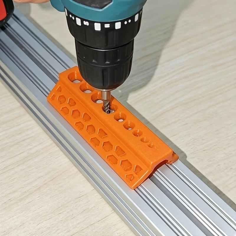15mm Ten-Hole Drilling Guide, Drill Bit Fixing Jig for PVC Pipe, Stable Anti-Slip Precise Positioner, Fast Safe Accurate Easy Re