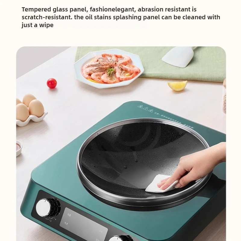 Concave induction cooker household and commercial 3500W high-power multi-functional intelligent large-fire induction cooker