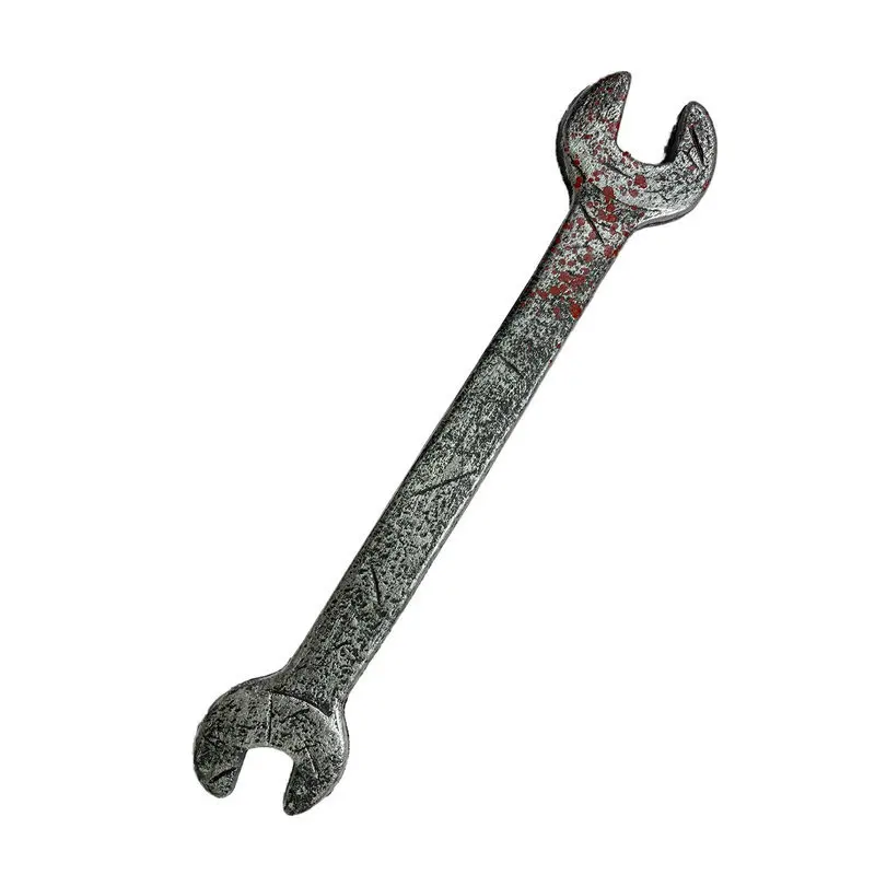 Funny Simulation Wrench Pipe Wrench Plastic Props Weapons Model Toys Cosplay Plastic Wrench Toys Party Halloween Props