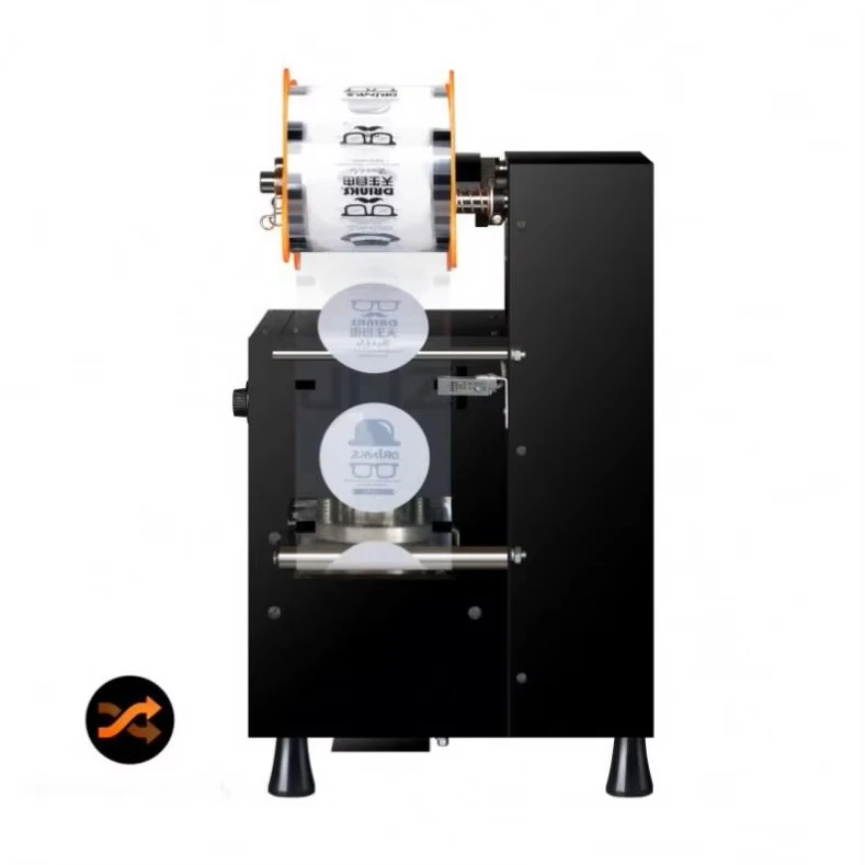 Semi-Automatic Disposable Manual Bubble Tea Sealing Machines for Plastic Cups Bags Pouches Bottles Foil Paper Packaging Electric