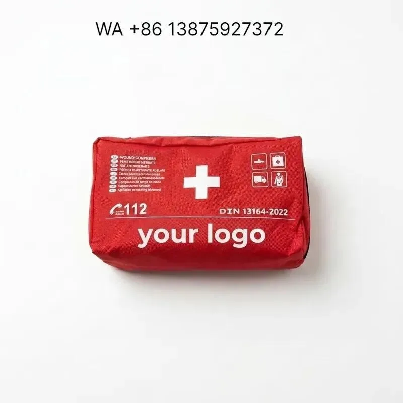 Wmwmnu DIN 13164 Car First Aid Kit Customized Emergency Medical Bag CE MDR Certified OEM Manufacturer for Vehicle Travel