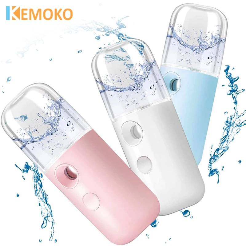 

Mini Facial Steamer 30ml Humidifier Wireless Nebulizer Nano Sprayer Personal Face Hydrat Cool Mist Maker Rechargeable Home Use
