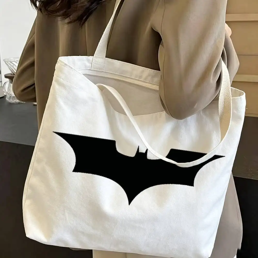 Bat Spider Pattern Print Bag Eco Shopper Cotton Jute Bag Reusable Bag Foldable Reusable Sac Tissu