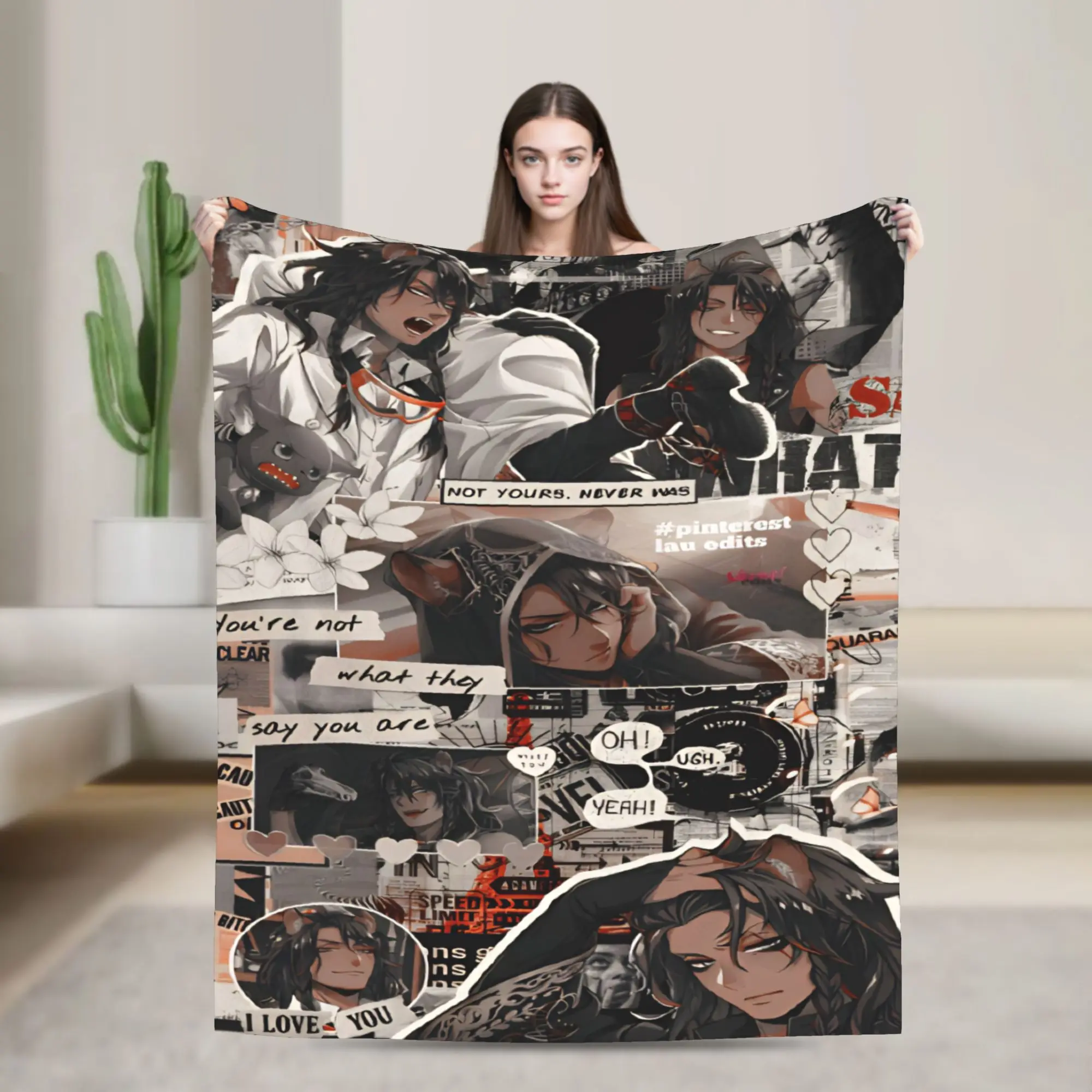 Twisted Wonderland Leona Kingscholar  Merch Blanket Ultra-Soft Flannel  Throw Blanket Relax Bedspreads