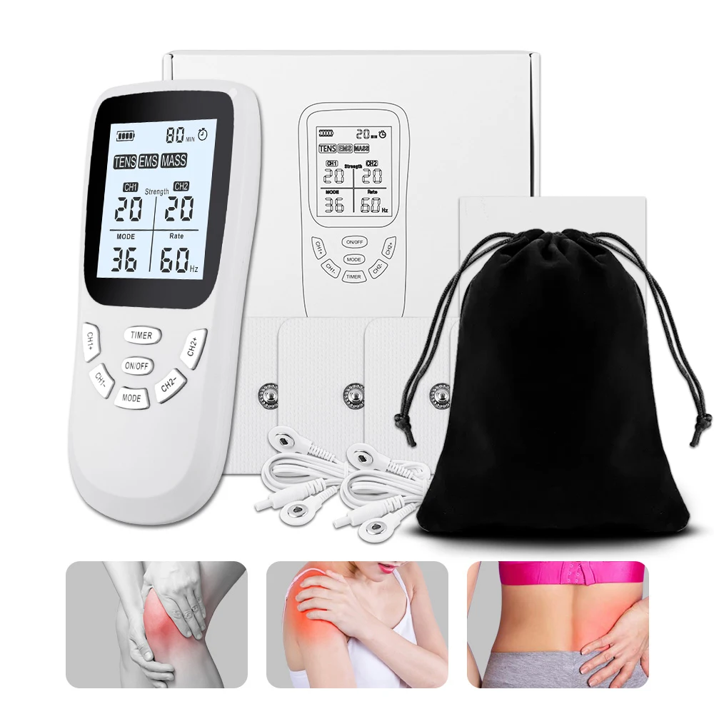 

Электрический стимулятор мышц Tens EMS, иглоукалывание, массажер для лица и тела, цифровая терапия, набор для массажа геральда, электростимулятор для тела