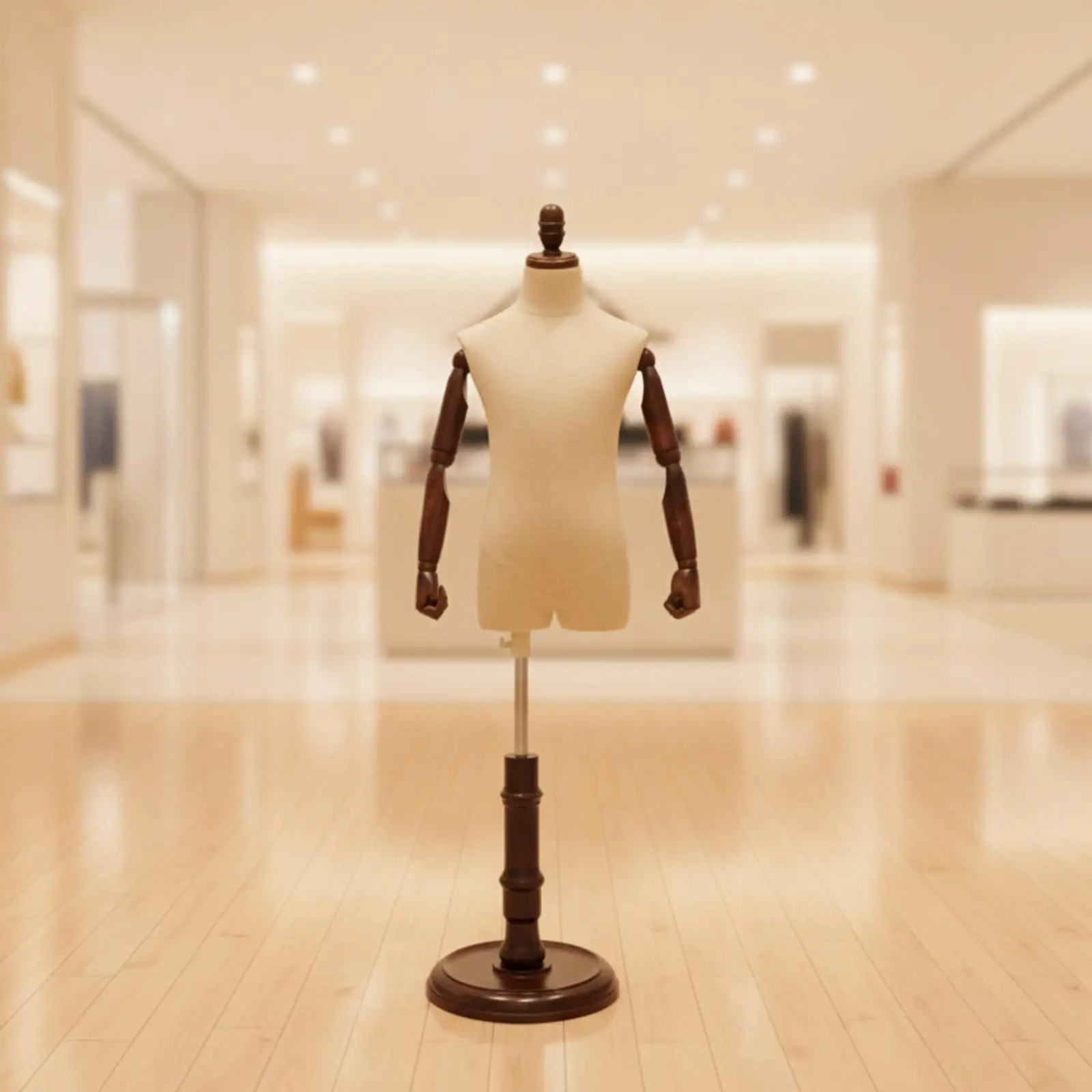 Poseable Dress Form clothCovered Display Torso for Shop Window