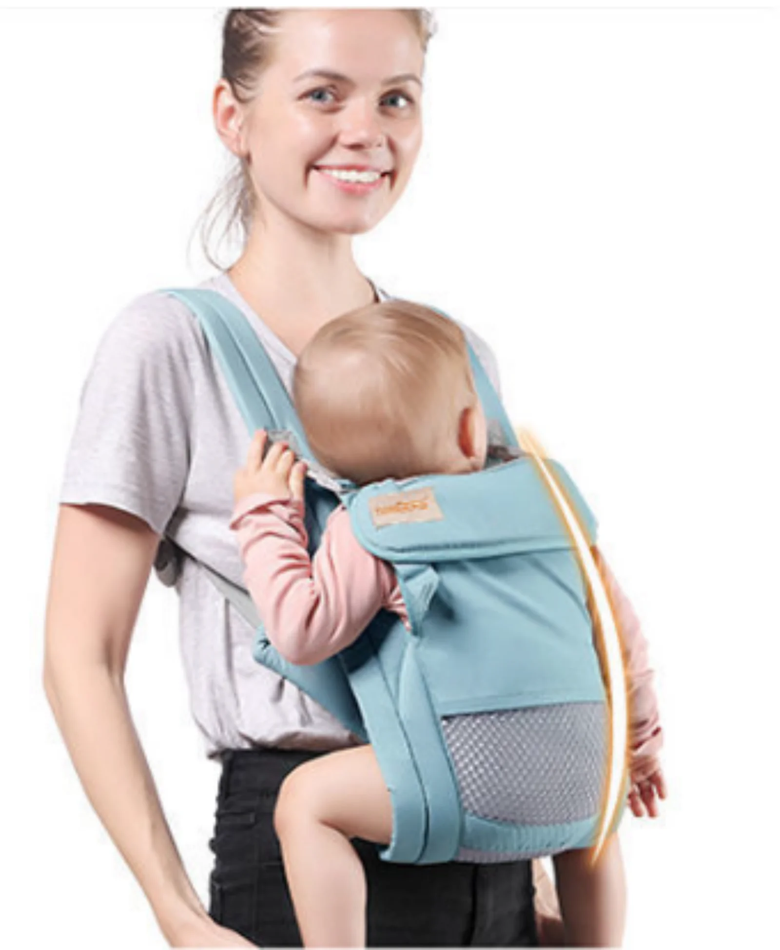 Плечевой ремень-кенгуру для младенцев, слинг для новорожденных, эргономичное милое полотенце для укуса, детское хлопковое дышащее переноска спереди