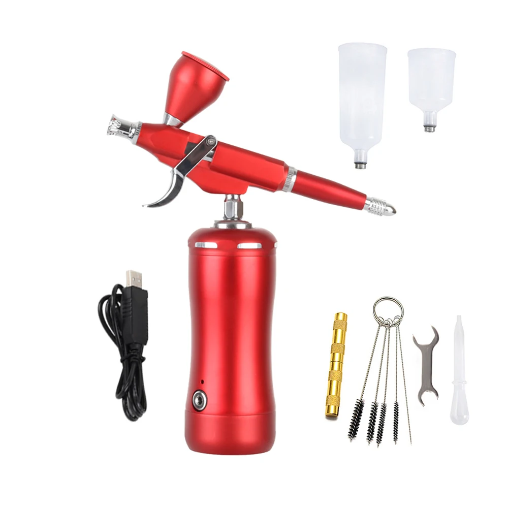 Aerógrafo HB08MINI-116 de parada automática, Kit de compresor, fácil de usar, inalámbrico, portátil, herramienta neumática Personal