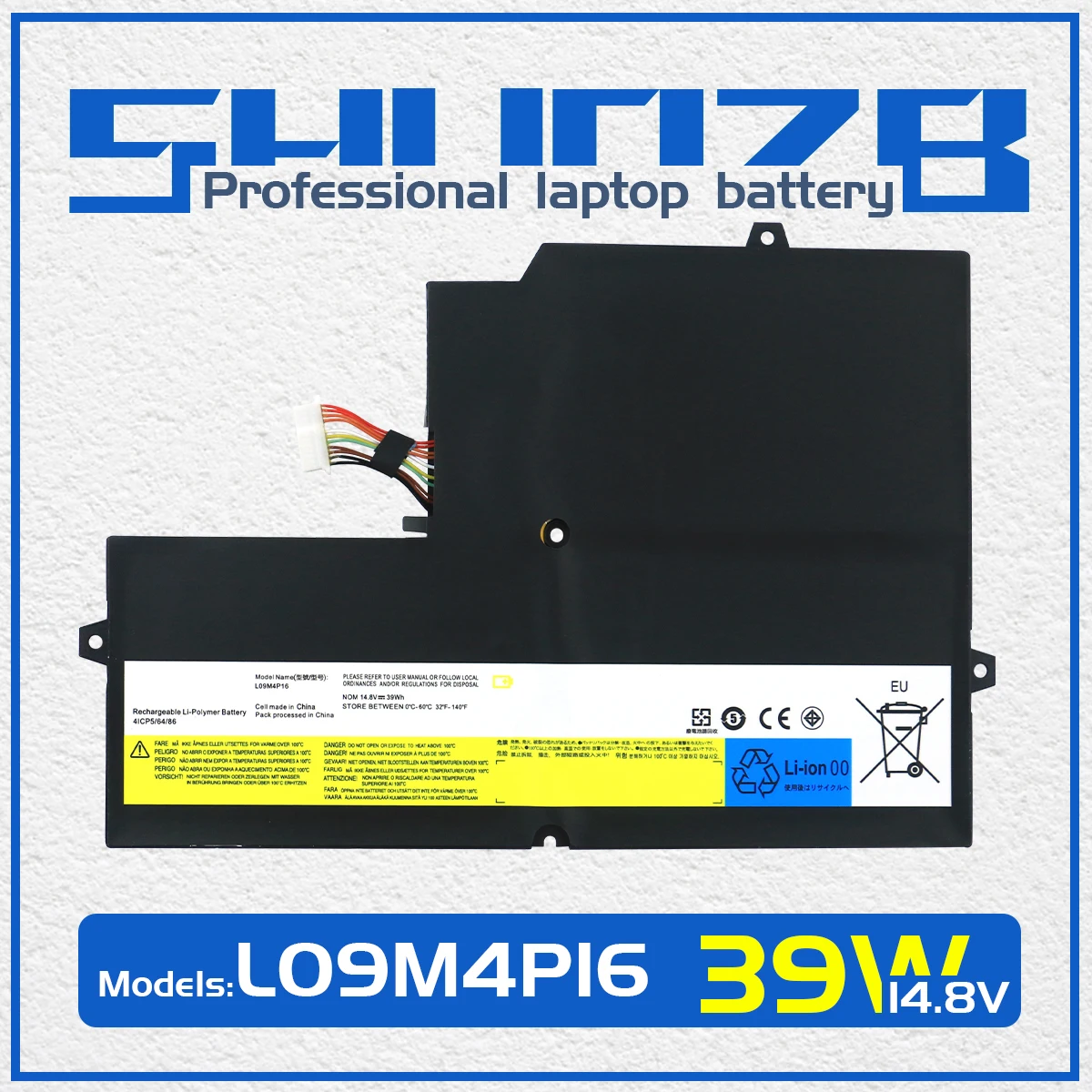 

SHUOZB 14,8 В 39 Втч L09M4P16 57Y6601 KB3072 Аккумулятор для ноутбука Lenovo IdeaPad U260 Series Бесплатные инструменты