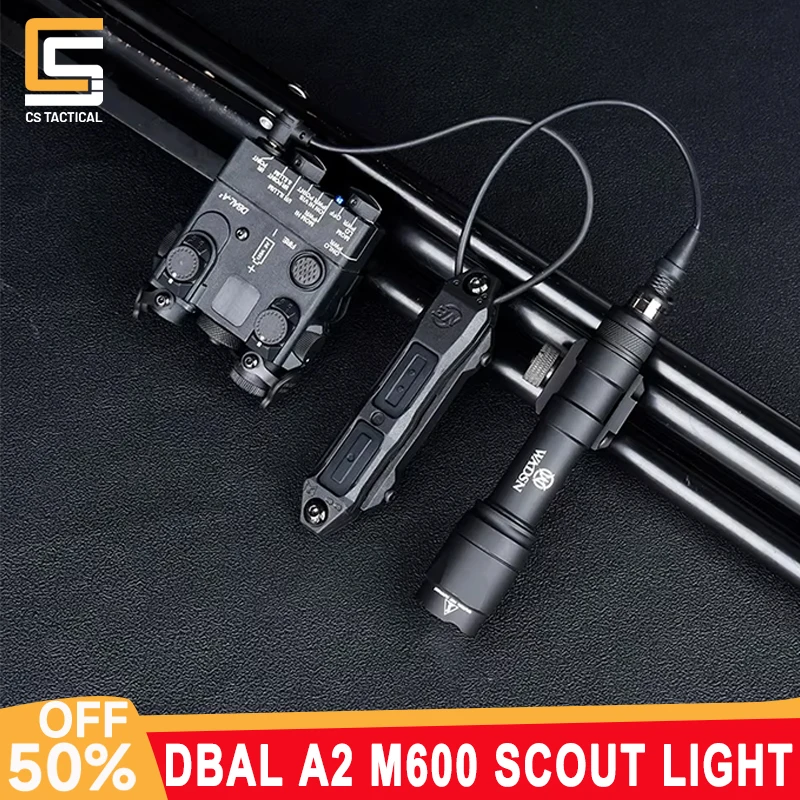 

Tacitcal DBAL A2 Red Green Dot Laser Surefir M300 M600 Flashlight Pressure Switch Set Hunting Airsoft Weapon Light For 20mm Rail