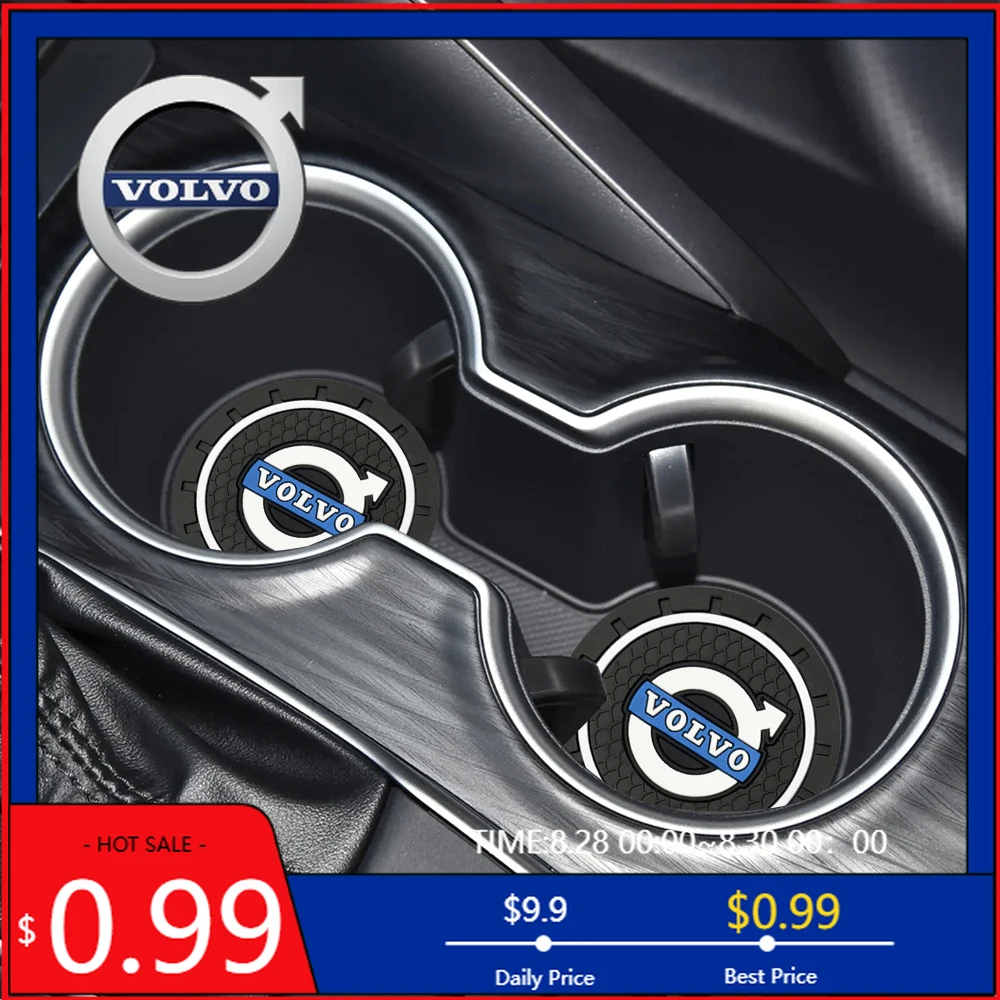 

Стайлинговые молдинги 1/2 шт. Автомобильные силиконовые подставки для чашки воды Нескользящая водонепроницаемая подставка для Volvo Rdesign AWD C30 C70 S40 S70 S80 S90 V