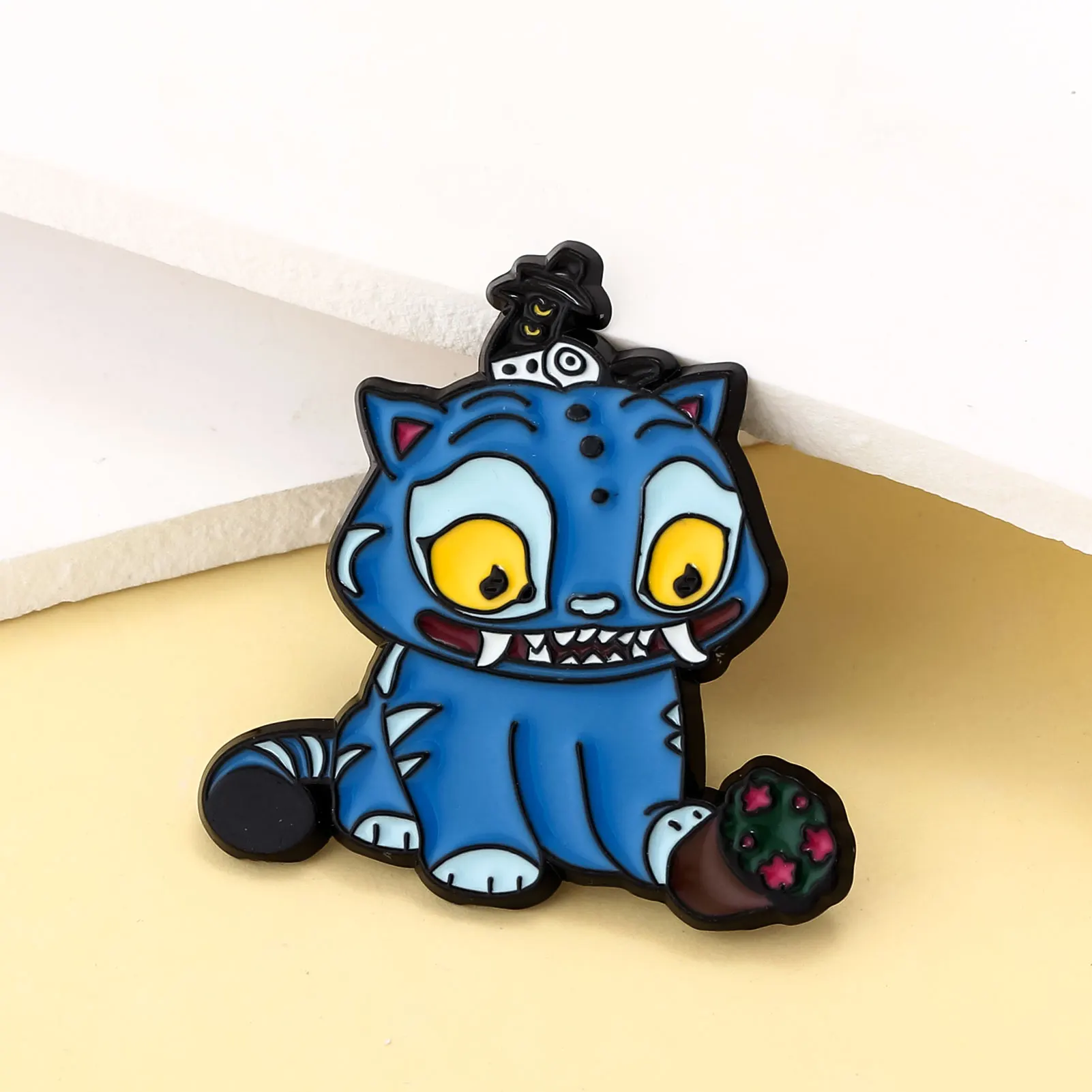 K-POP Demone Hunter Girl Group Spilla HUNTR/X Spille smaltate Corvo Tigre Cucciolo Distintivo animale per donna Uomo Cappelli Zaini Accessori