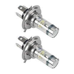 2Pcs 1800LM H4 LED Headlight Bulbs Canbus No Error H4 8000K 20-LED Hi/Lo Beam 15W Car Head Lamps  White Auto Light