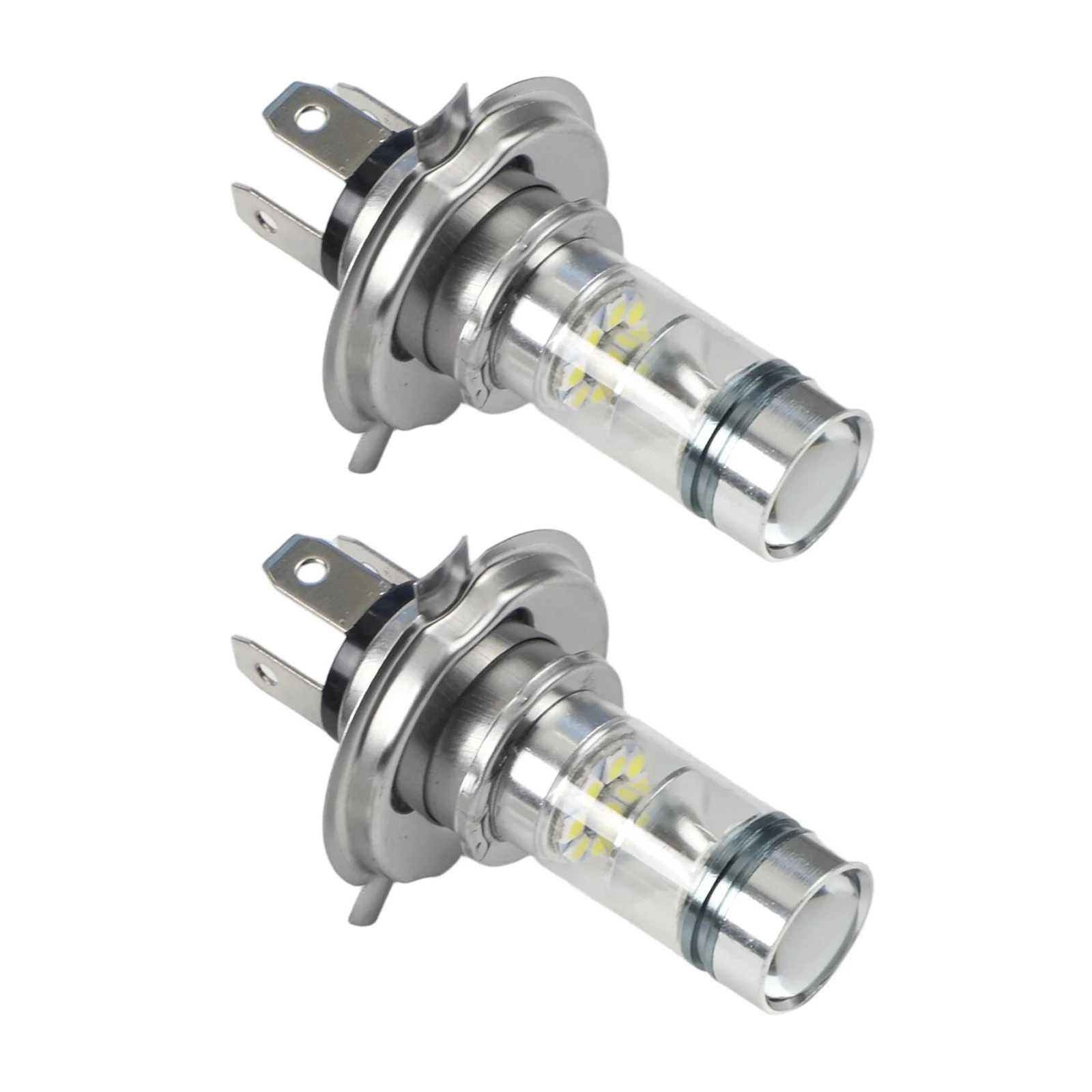2Pcs 1800LM H4 LED Headlight Bulbs Canbus No Error H4 8000K 20-LED Hi/Lo Beam 15W Car Head Lamps  White Auto Light